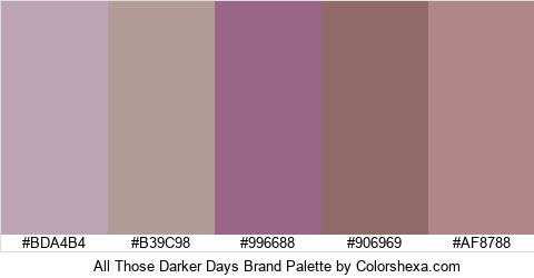 All Those Darker Days Brand Colors Logo