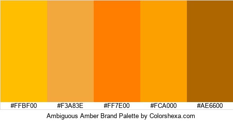 Ambiguous Amber Brand Colors Logo