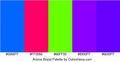 Anime Brand Colors Logo