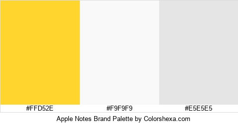 Apple Notes Brand Colors Logo