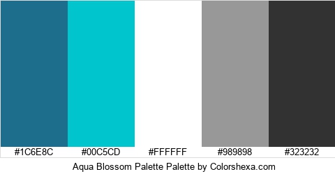 Aqua Blossom Palette Colors Logo