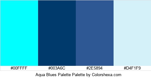 Aqua Blues Palette Colors Logo