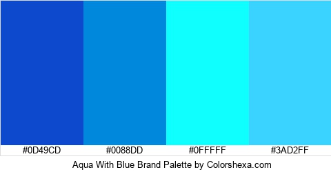 Aqua With Blue Brand Colors Logo