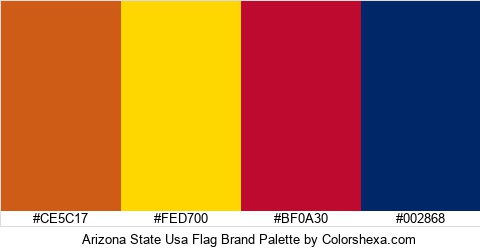 Arizona State Usa Flag Brand Colors Logo