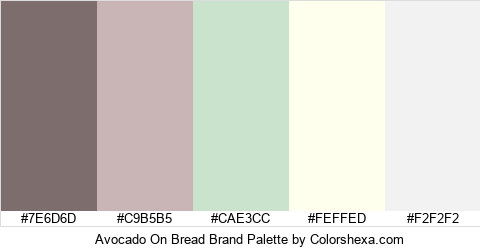 Avocado On Bread Brand Colors Logo