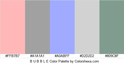 B U B B L E Color Colors Logo