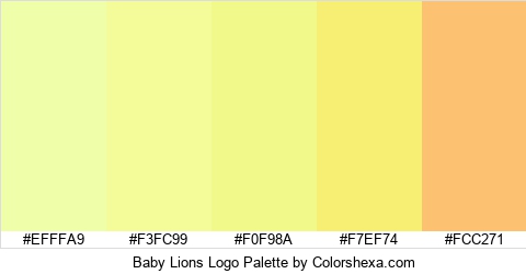 Baby Lions Logo Colors Logo