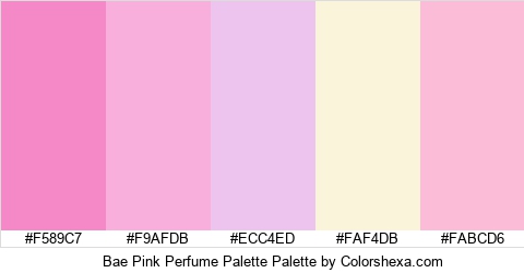 Bae Pink Perfume Palette Colors Logo