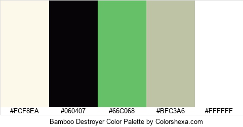 Bamboo Destroyer Color Colors Logo