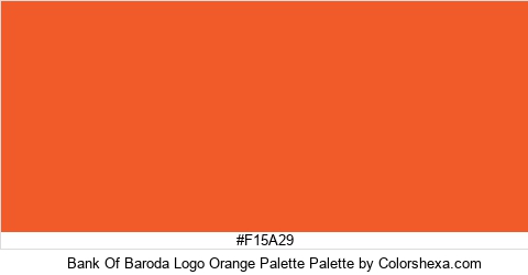 Bank Of Baroda Logo Orange Palette Colors Logo