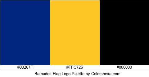 Barbados Flag Logo Colors Logo
