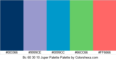 Bc 60 30 10 Juper Palette Colors Logo