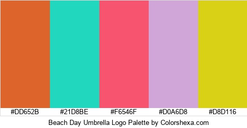 Beach Day Umbrella Logo Colors Logo