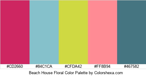 Beach House Floral Color Colors Logo