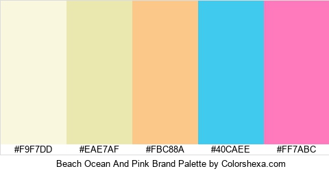 Beach Ocean And Pink Brand Colors Logo