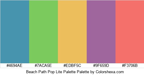Beach Path Pop Lite Palette Colors Logo