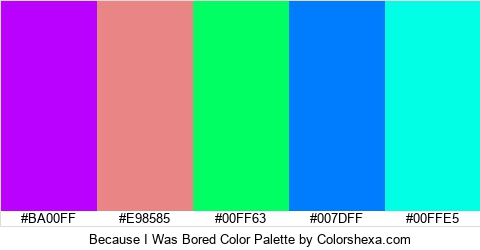 Because I Was Bored Color Colors Logo