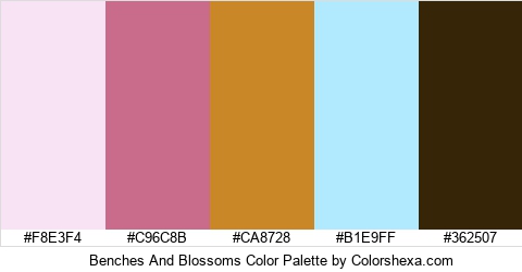 Benches And Blossoms Color Colors Logo
