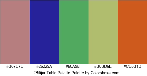 #Bilijar Table Palette Colors Logo