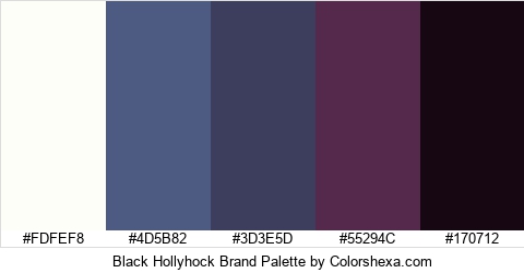 Black Hollyhock Brand Colors Logo