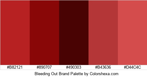 Bleeding Out Brand Colors Logo