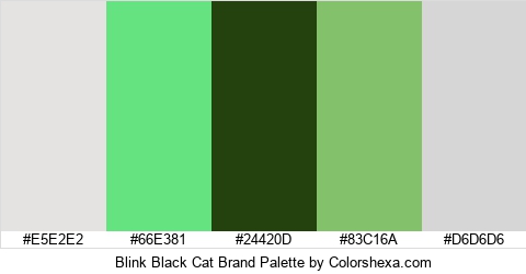 Blink Black Cat Brand Colors Logo