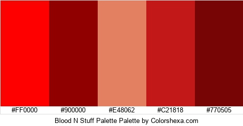 Blood N Stuff Palette Colors Logo