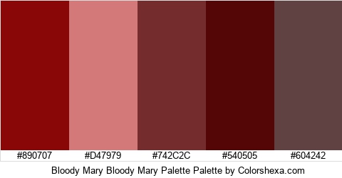 Bloody Mary Bloody Mary Palette Colors Logo
