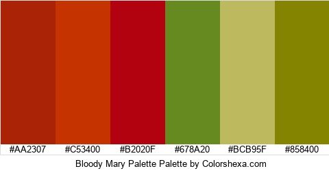 Bloody Mary Palette Colors Logo