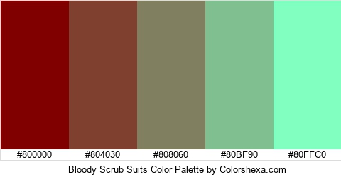 Bloody Scrub Suits Color Colors Logo