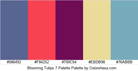 Blooming Tulips 7 Palette Colors Logo