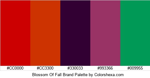 Blossom Of Fall Brand Colors Logo
