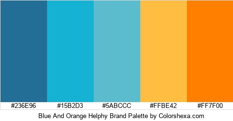 Blue And Orange Helphy Brand Colors Logo