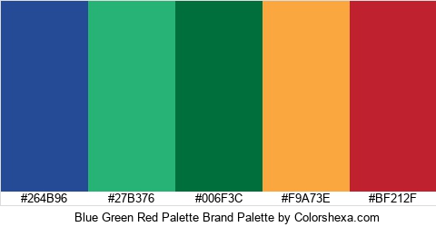 Blue Green Red Palette Brand Colors Logo