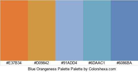 Blue Orangeness Palette Colors Logo