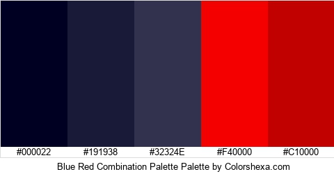 Blue Red Combination Palette Colors Logo