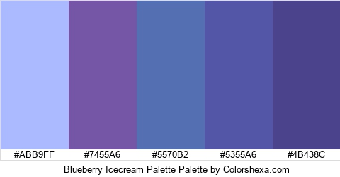 Blueberry Icecream Palette Colors Logo