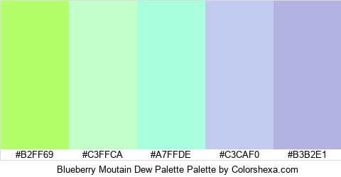 Blueberry Moutain Dew Palette Colors Logo