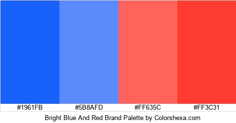 Bright Blue And Red Brand Colors Logo
