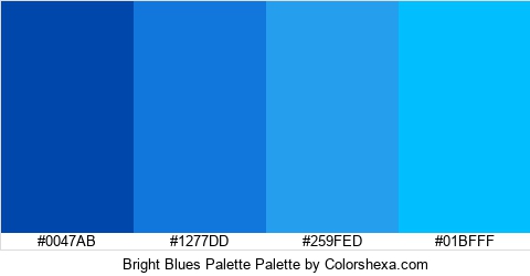 Bright Blues Palette Colors Logo