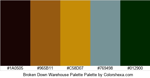 Broken Down Warehouse Palette Colors Logo