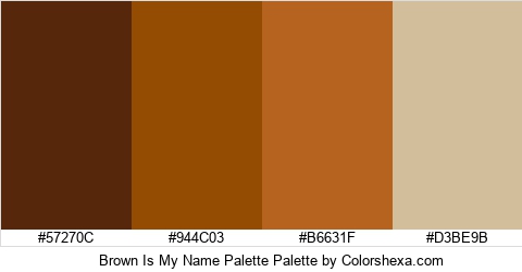 Brown Is My Name Palette Colors Logo
