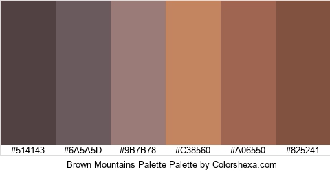 Brown Mountains Palette Colors Logo