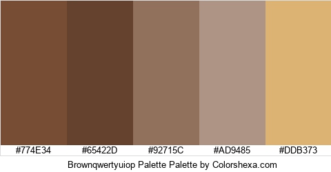 Brownqwertyuiop Palette Colors Logo