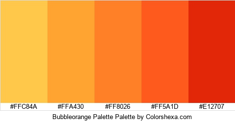 Bubbleorange Palette Colors Logo