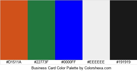Business Card Color Colors Logo