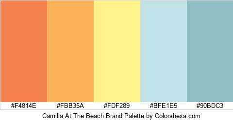Camilla At The Beach Brand Colors Logo
