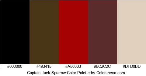 Captain Jack Sparrow Color Colors Logo