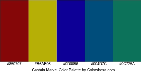 Captain Marvel Color Colors Logo