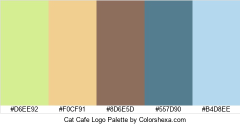 Cat Cafe Logo Colors Logo